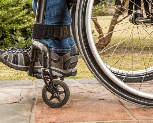 A person sitting in a wheelchair
